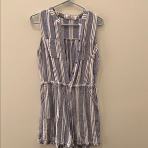 Striped pocket Romper